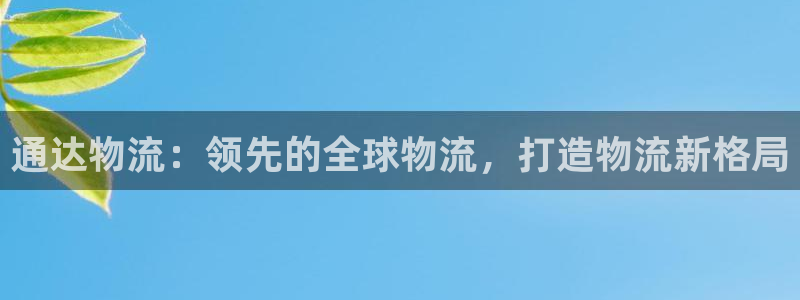 28圈官网注册：通达物流：领先的全球